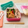 tak bento box pink superhero lunchbox leg