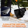 Snow Shovel Heavy Duty for Driveway with Ergonomic Handle to