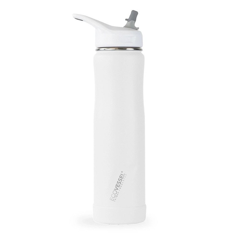EcoVessel Summit Triple Insulated Bottle with Straw 700ml, Black Shadow