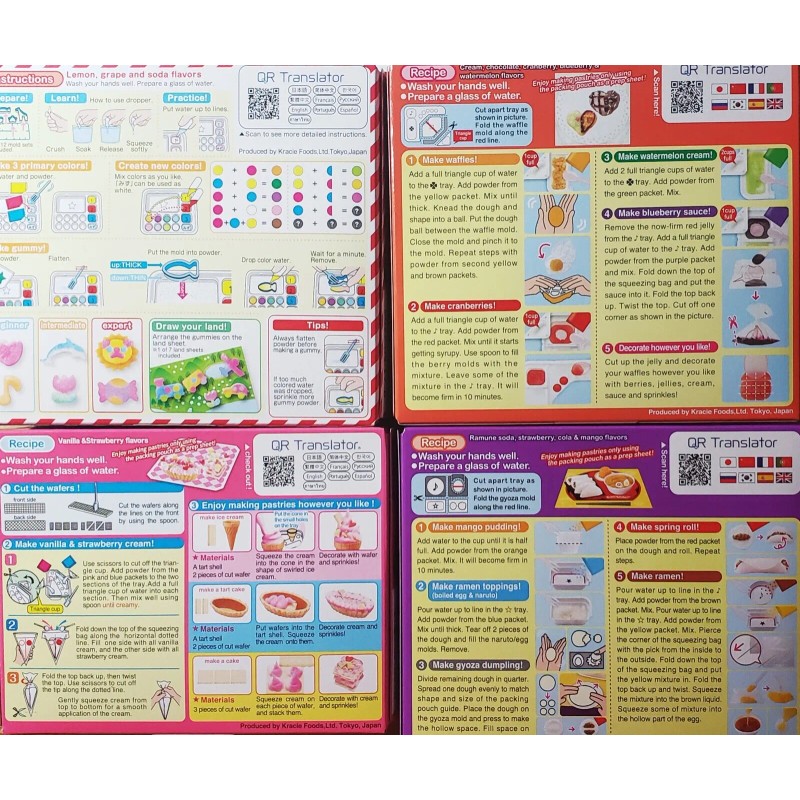 Kracie Popin’ Cookin’ DIY Candy Kit for Kids 4 Pack