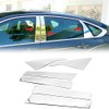 Overun Polished Stainless Steel Center Door Pillar Post Trim Set