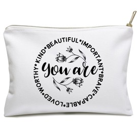 You Are Makeup Bag, Inspirational Cosmetic Bag, Birthday Gifts for Women, Sister Gifts, Mon Gifts, Daughter Gift, Affirmations Gifts, Encouragement Gift, Bridesmaid Gifts, Colleague Giftss