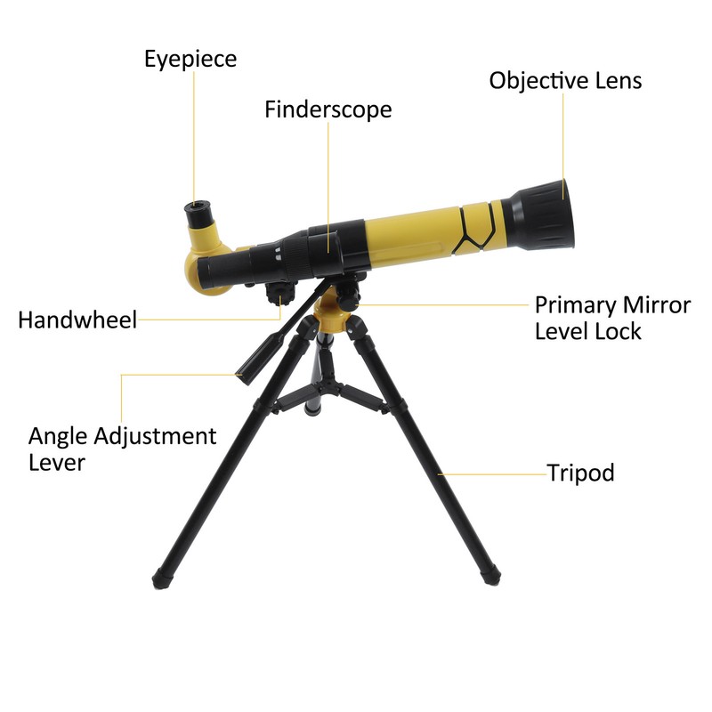 Children Astronomy Telescope with Adjustable Tripod Lightweight Portable Telescope for