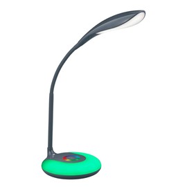 Reality Leuchten Krait R52781242 LED Desk Lamp Plastic Black Base with Colour Changing RGB LED with 3.5 Watt LED Anthracite