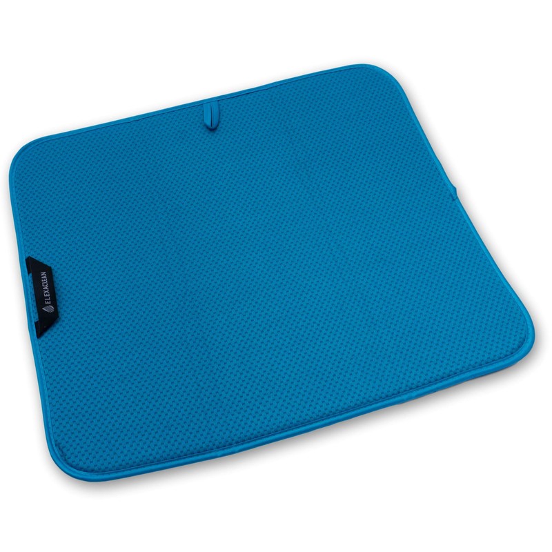 ELEXACLEAN Dish Drying Mat (Pack of 2, Turquoise/Green-Blue, 44 x