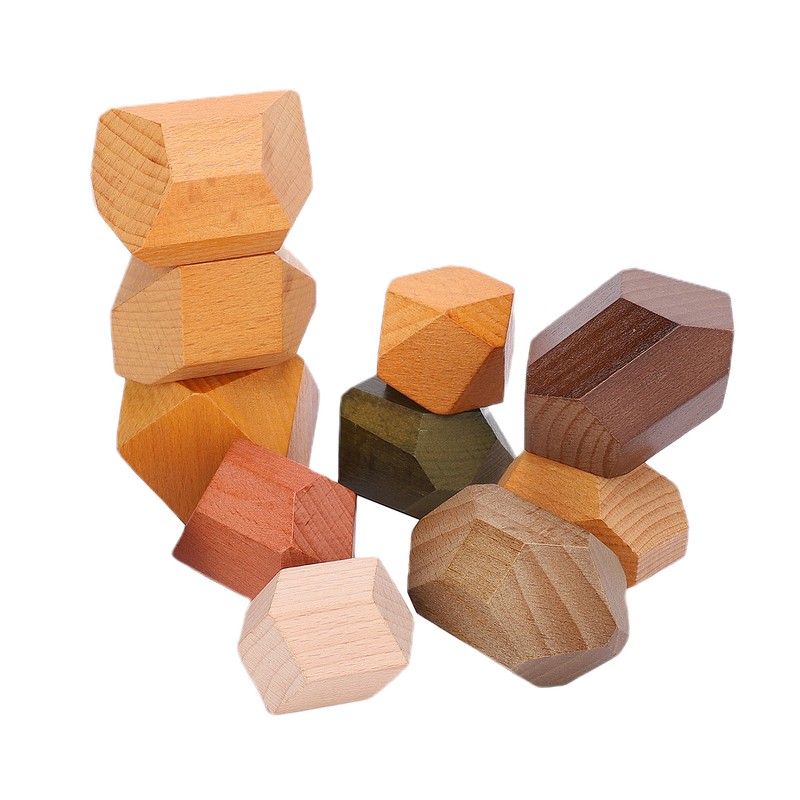 Wooden Stacking Game Building Blocks Educational Desktop Games for Kid