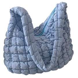 Micmores Umhängetasche Crossbody Bag Damen, Nylon shopper damen groß Puffer Bag, Gesteppte Tasche Damen Puffy Handtasche Faltbare Schultertasche für Arbeit Büro Reisen Einkaufen Schule und Alltag