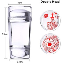 BUDOCI Nail Stamping Set, 15 Pieces Nail Stamping Plate Kit Nails Stamping Stencils Plates + Stamp + Scraper + Storage Bag for Nail Stamping French Nail Atr Manicure