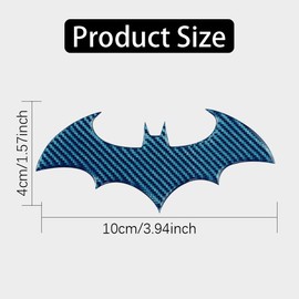 Automotive Body Decals, Car Anti-Scratch Decorative Stickers, Car Bat Stickers, Carbon Fiber Bat Car Sticker, Vehicle Classic Logo Stickers Automative Exterior Decoration Suitable for Cars, Trucks,