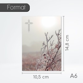 younikat Set of 12 Dignified Sympathy Cards with Envelope I DIN A6 I Glossy I Sympathy Cards Condolence Cards Modern I High Quality I Natural Motifs dv476