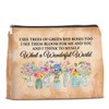 UPNEGE Floral Makeup Bag Gifts for Women What a Wonderful