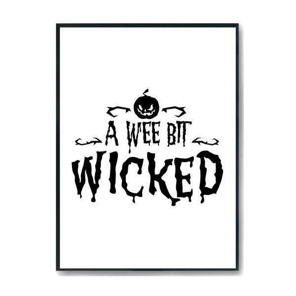 Hippowarehouse A wee bit wicked Printed Poster A2 Wall Art