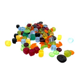 Creative-Beads Bohemia Glass Beads Matt, Colourful Mix, Approx. 250 g, More than 400 Beads, Approx. 6-10 mm, Various Shapes and Sizes for Threading, Crafting, Making Yourself