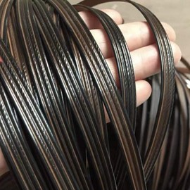 CTK Brown Flat Synthetic Rattan Repair Materials, Plastic Rattan Wicker Repair Tools, Wicker Garden Furniture Repair, Used for Weaving and Repairing Chairs, Tables, Storage Baskets (Brown)