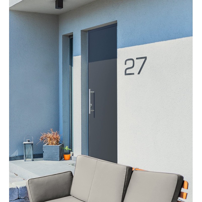 Metzler Modern House Number Made of Solid Steel – Modern