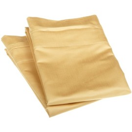 Superior Cotton Oversized Pillowcase Set Solid 1500 Thread Count Egyptian, Standard, Gold