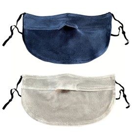 White Beauty Mask, Winter Mask, Thermal Mask, Warm Mask, Cloth Mask, Washable Mask, Flutter, Popular, Does Not Smudge Glasses, Moisturizing Mask, Sleeping Mask, Sleep Mask (Navy & Silver Gray)