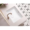 SmartSylva Rectangular Undermount Bathroom Sink,18 x 14 Inch Porcelain Ceramic