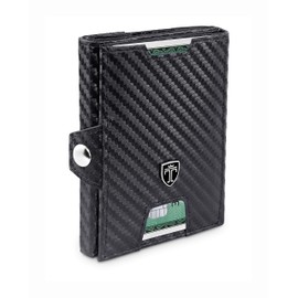 TRAVANDO Slim Wallet, Small Purse for Men or Women - RFID Wallet - Credit Card Holder Black