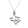 Sterling Silver Texas Charm Necklace, 18"