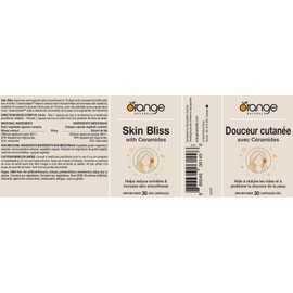 Orange Naturals - Skin Bliss with Ceramides, 30 v-caps - Helps to Improve Skin Smoothness - Helps to Reduce Skin Micro-Wrinkles and Increase Skin Elasticity