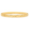 5.8mm Gold Plated Diamond-Cut Pattern Bangle Bracelet, Circumference: Medium