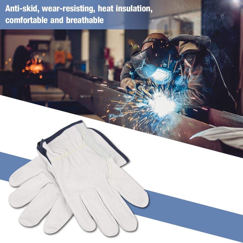 Welding Gloves, Super Soft Fire Resistant Grain Sheepskin Gloves TIG