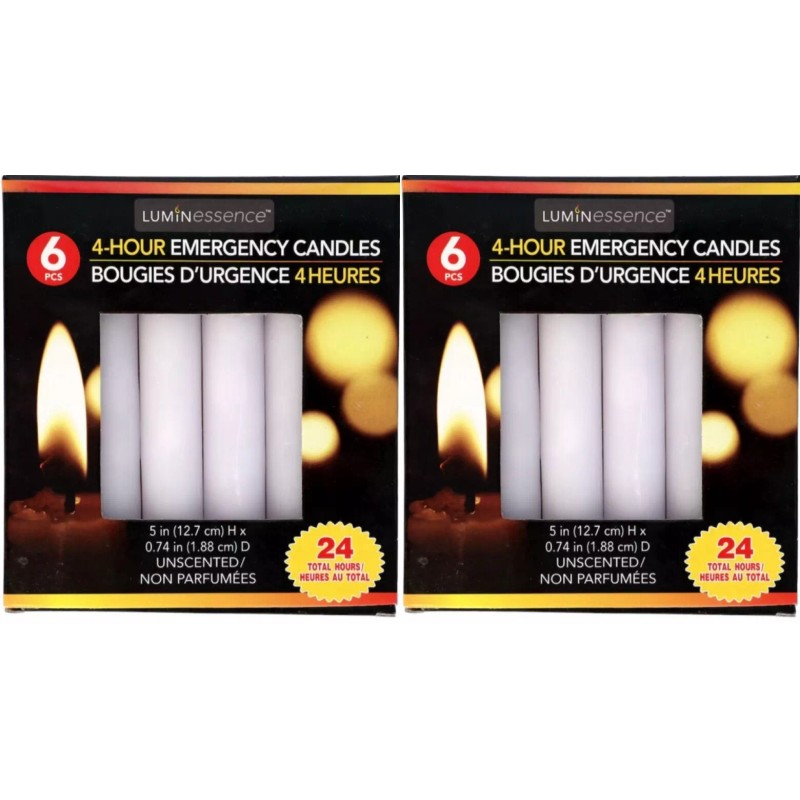 Luminessence Emergency Candle Long Lasting 24 Candles Total USA SELLER
