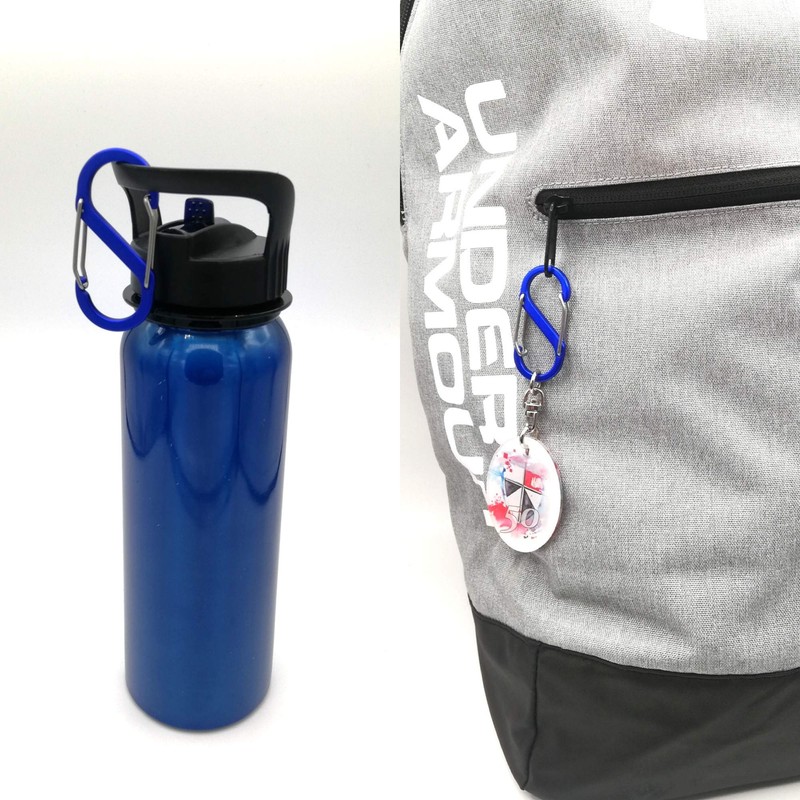 S Carabiner, Small Carabiner Keyring, Snap Hook with Double Opening,