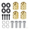 4PCS 12mm Wheel Hubs Hex Pins Adapter-Heavy Duty Brass(5-20mm) for
