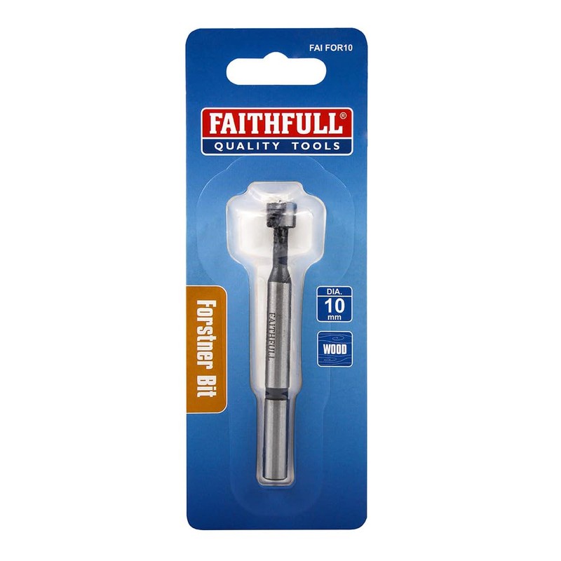 Faithfull FAIFOR10 Forstner Bit for Hardwood, Softwood, Drilling, Boring, Straight,