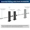 Gyykzz 36" Black Cable Railing Post, Fixed Top Level Drilled