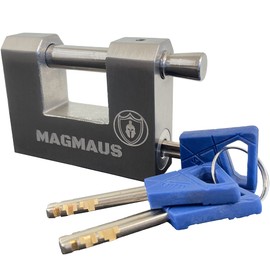 Magmaus® RTL/70 [Never-Rust] Heavy Duty Outdoor Padlocks with 3 Keys [High Security] [Stainless Steel] Weatherproof - Ideal for Containers, Shed, Chain, Gate, Garage (70 mm)