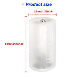 DKARDU 2 AA to D Battery Converter Case & AAA to AA Battery Adapter, 2 AA to D Size Battery Adapter Holder Storage Box for Flashlight (6 Pack)