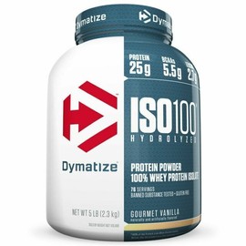 Dymatize Nutrition ISO 100 Whey Protein Powder Gourmet Vanilla 5 Pound