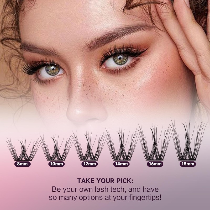 Mayhug False Eyelashes 144pcs Personal Use 3D Effect Eyelash Extensions