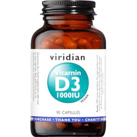 Viridian - Vitamin D3 1000IU - 90 Caps | Bone, Muscle & Immune Health | Plant-Based Lichen Source | Clinically Studied Vegan D3 | High Absorption | Vegan & Kosher | Nutritionist Formulated