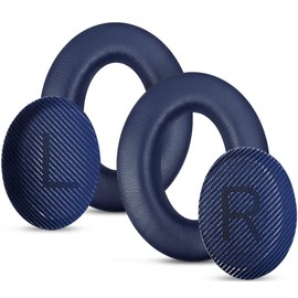 JALPolat® Replacement Earpads Cushions for Bose QuietComfort 35 (QC35) & Quiet Comfort 35 II (QC35 ii) / QC25 / QC45 Headphones, Ear Pads with Softer Leather, Noise Isolation Foam (Midnight Blue/Navy)