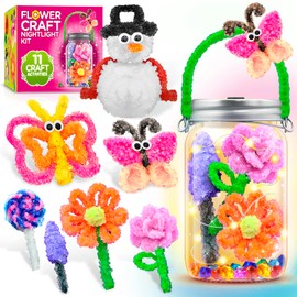 Learn & Climb Arts and Crafts Kit for Girls Ages 8-12. Create Your Own Crystal Night Light - Cute Holiday Gift Set