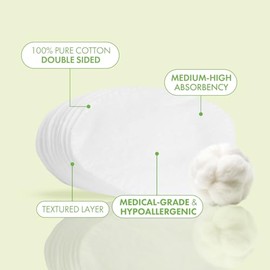 Intrinsics Naturelles Premium - Paquete de 2 unidades (160 unidades) - Almohadillas de algodón sin pelusa para eliminación de rostro y maquillaje | Al
