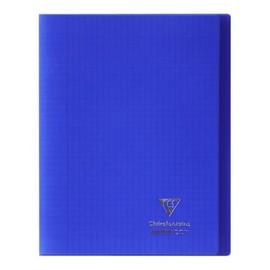 Clairefontaine 981422C Exercise Book Koverbook DIN A4+ 24 x 32 cm 48 Sheets 90 g French Ruling Transparent Polypropylene Cover Robust Stapled Navy Blue Pack of 1
