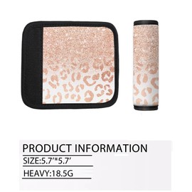 TPOAEL 2 Pack Luggage Handle Wrap Travel Tags - Set of Luggage Tags for Suitcases, Identifiers, Marker, and Handle Covers - Cruise Accessories and Travel Gifts（Pink Leopard