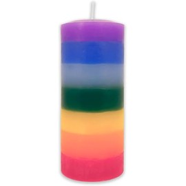 LAMARE Esoterische Chakra-Kerze – Esoterische Kerze in 7 Farben für Meditation, Energieheilung, Reiki, Yoga, harmonisiert und aktiviert die Chakren, stabilisiert Körper, Geist und Leben.