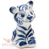 Tiger collectible Gzhel Porcelain Figurine Symbol 2022 Year Гжель