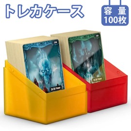 Nami Trading Card Case Deck Case Trading Card Case 100 Card Double Layer Trading Card Game Box Safe and Durable for Trading Card Game (Red)