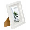 Hakuba Carre FSQCR-WTKG1 Square Wooden Photo Frame, Postcard Size, 1-Sided,