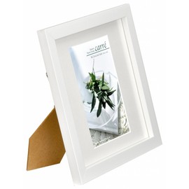 Hakuba Carre FSQCR-WTKG1 Square Wooden Photo Frame, Postcard Size, 1-Sided, White, Lightweight and Unbreakable PET Board