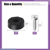 Swpeet 24Sets 30mm Round Black Furniture Pads with Screws, Heavy