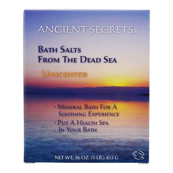 ANCIENT SECRETS Bath Salts from the Dead Sea, Unscented, 16 Ounce