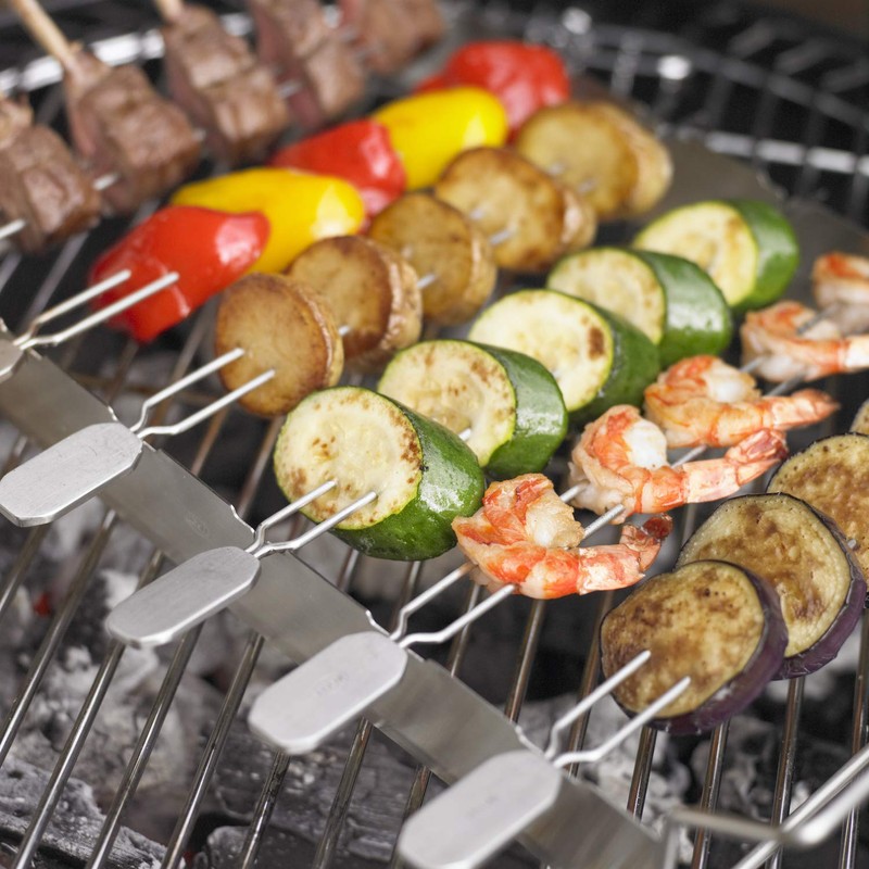 Rösle Kabob, Set of 4 Grill Skewers, One Size, Silver